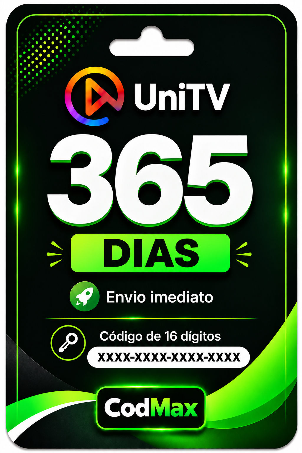 Recarga UniTV 365 Dias – Cartão-Presente Digital