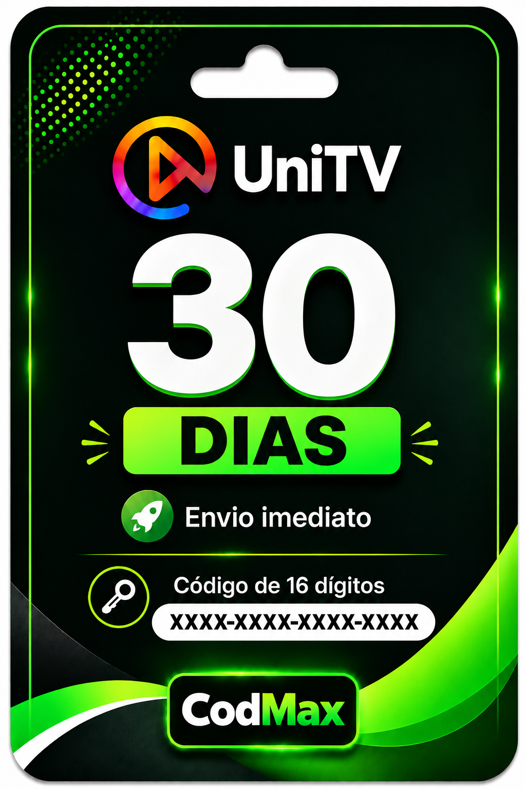 Recarga UniTV 30 Dias – Cartão-Presente Digital